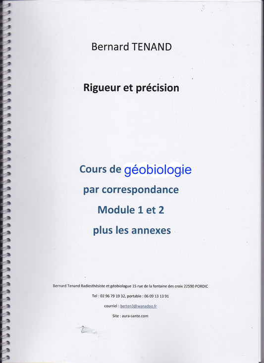 COURS PAR CORRESPONDANCE  GEOBIOLOGIE 1et 2